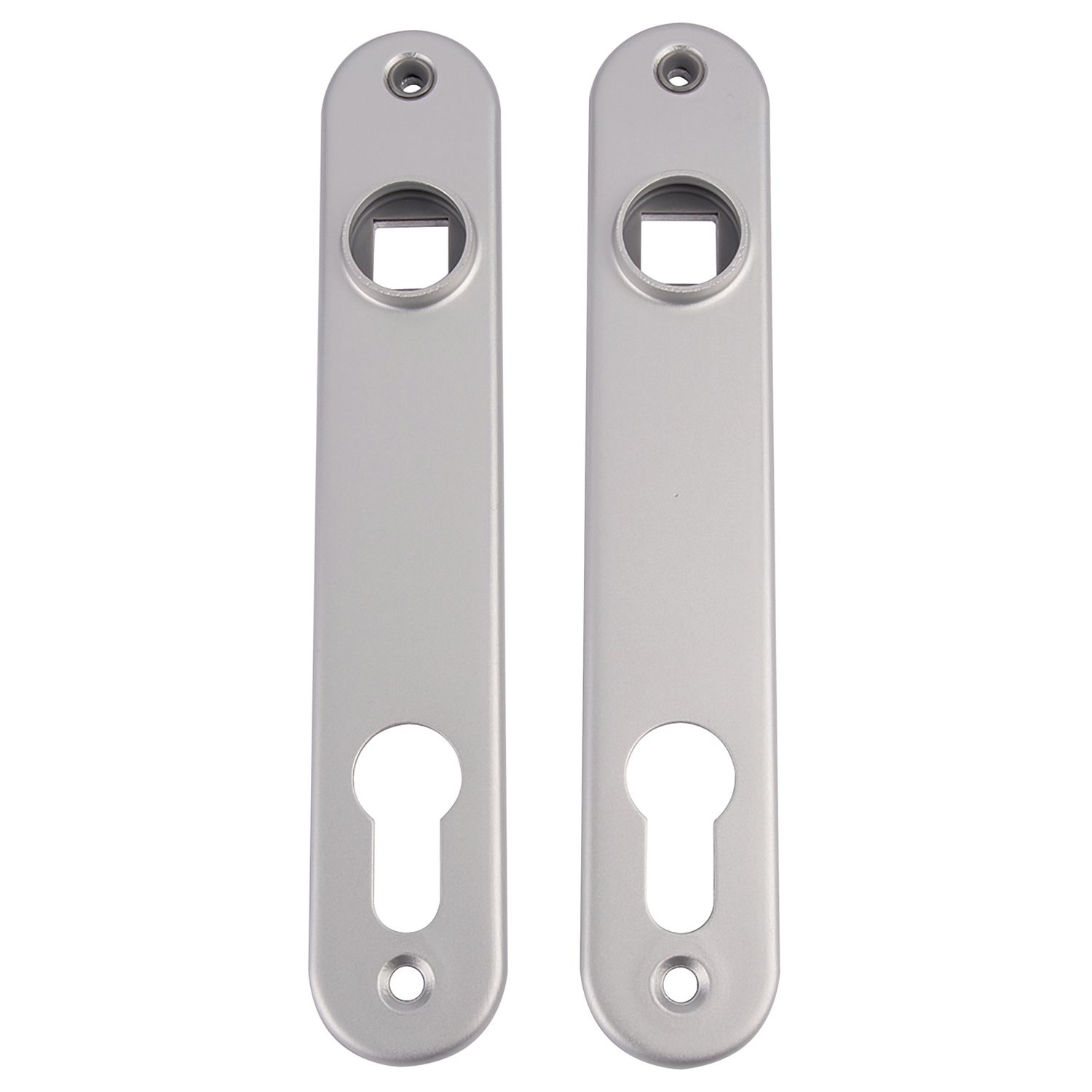 Par de placas traseras para cerradura de embutir LOCINOX y manilla de palanca