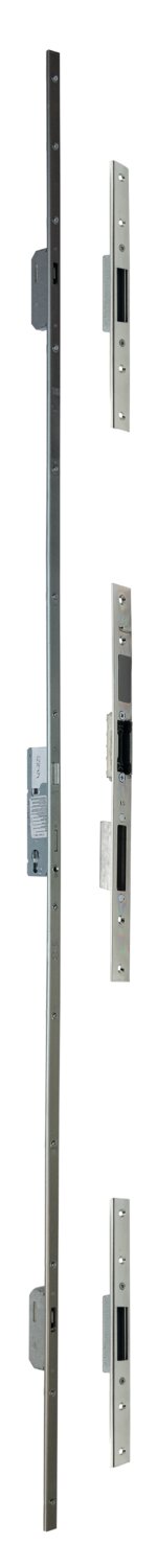 Cerradura completa con placa en U + cerradero de llave plana
