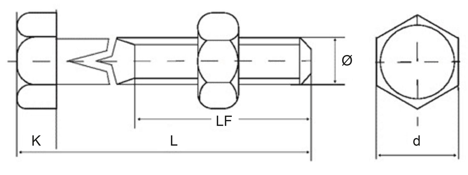 Tornillo de cabeza hexagonal