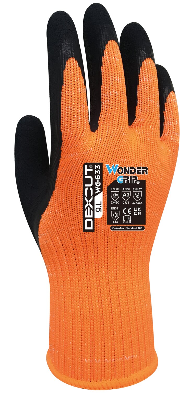 guantes antifrío y anticorte hi-viz WG-633 x12 pares