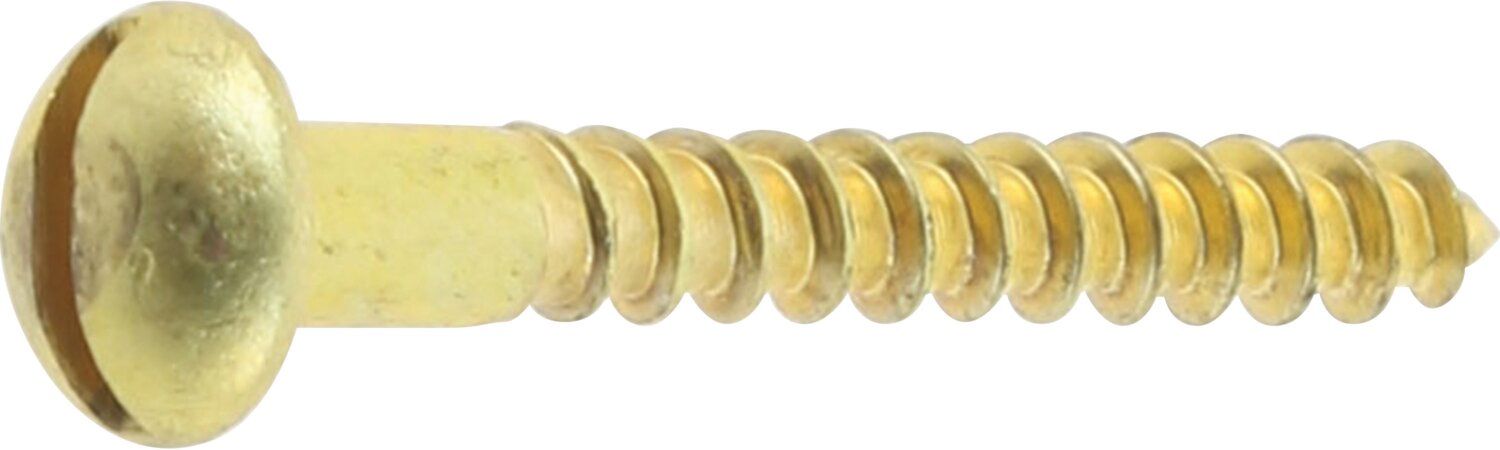 Tornillos ranurados de cabeza redonda para madera y aglomerado Latón