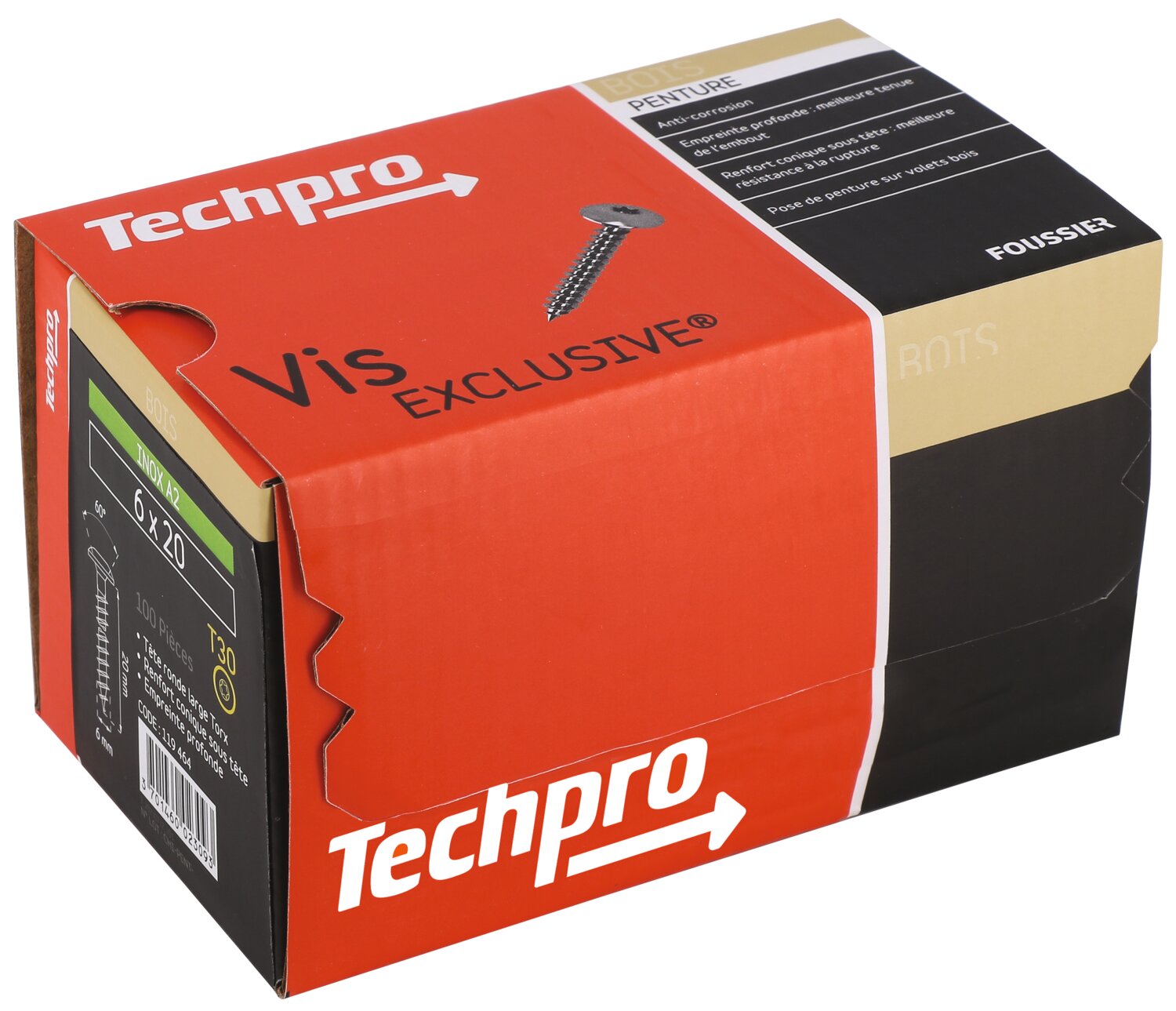 EXCLUSIVE® Tornillo de bisagra de cabeza redonda grande Torx