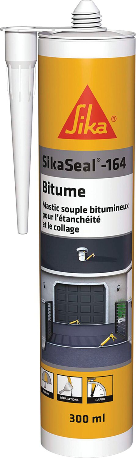SIKASEAL 164 BETÚN MASILLA NEGRO X12
