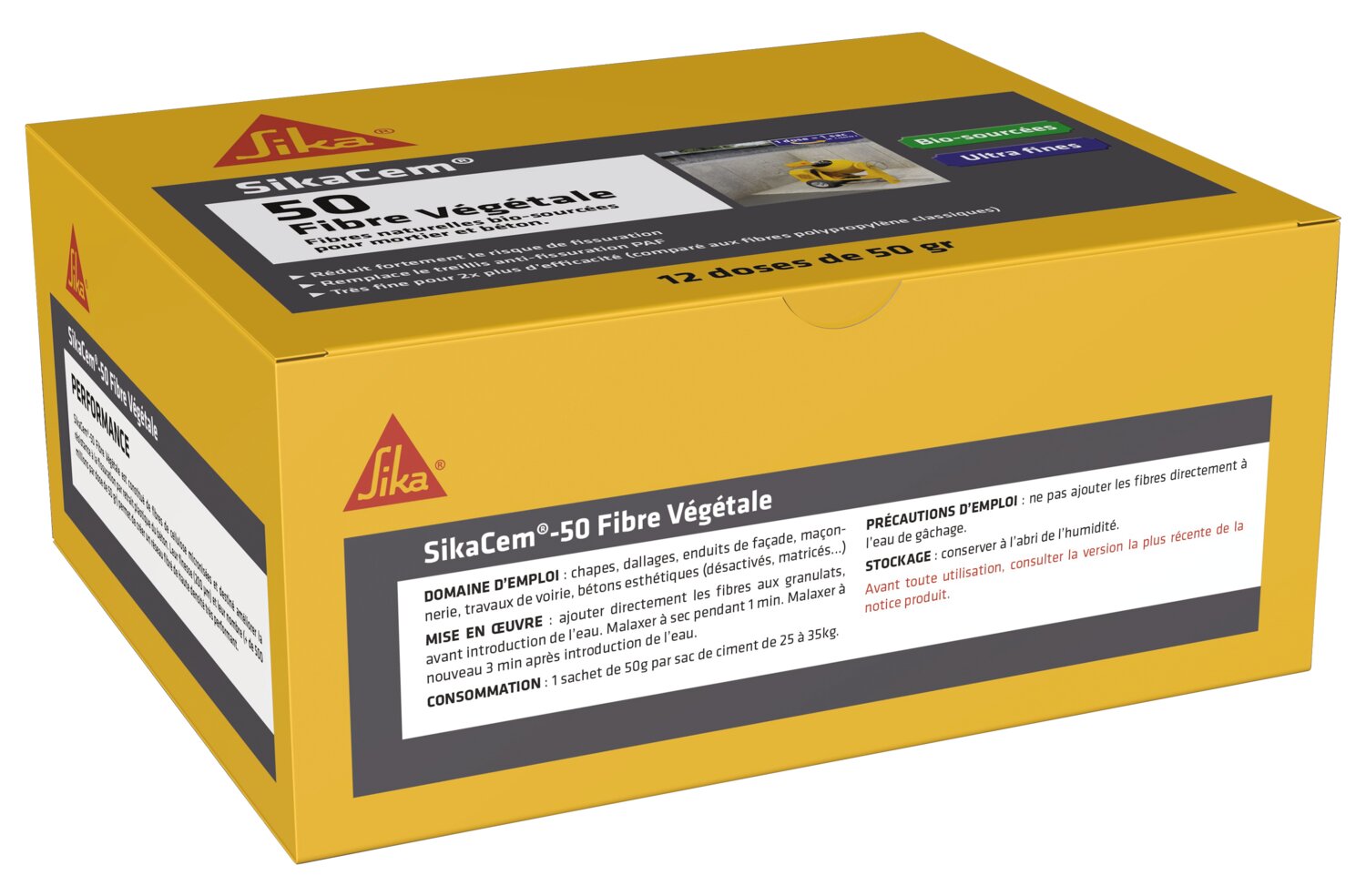 SikaCem® 50 Microfibras vegetales