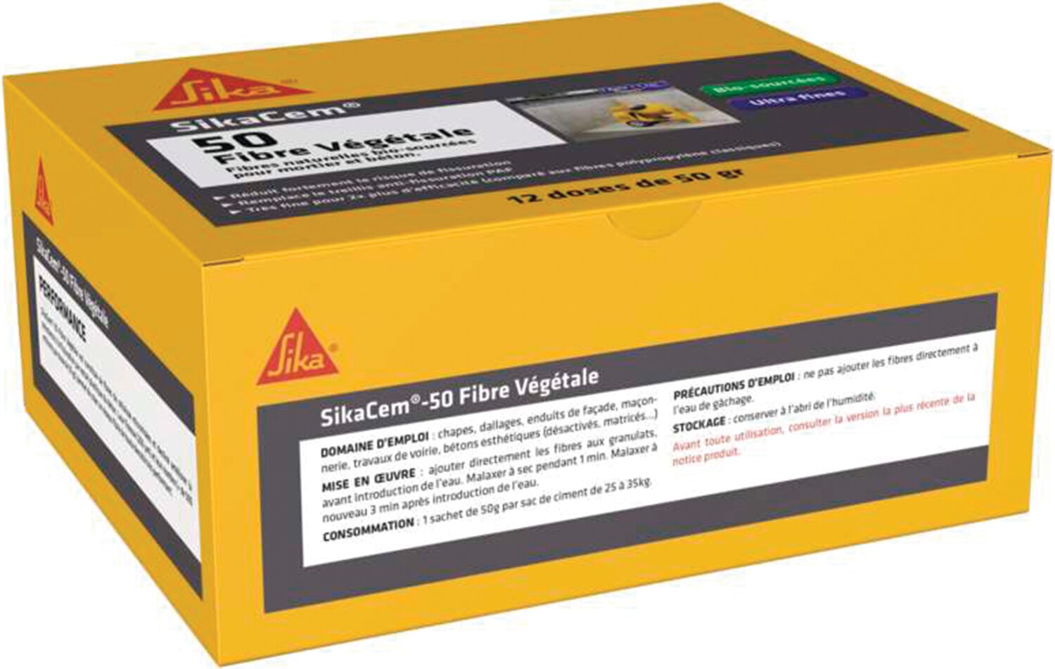SikaCem® 50 Microfibras vegetales