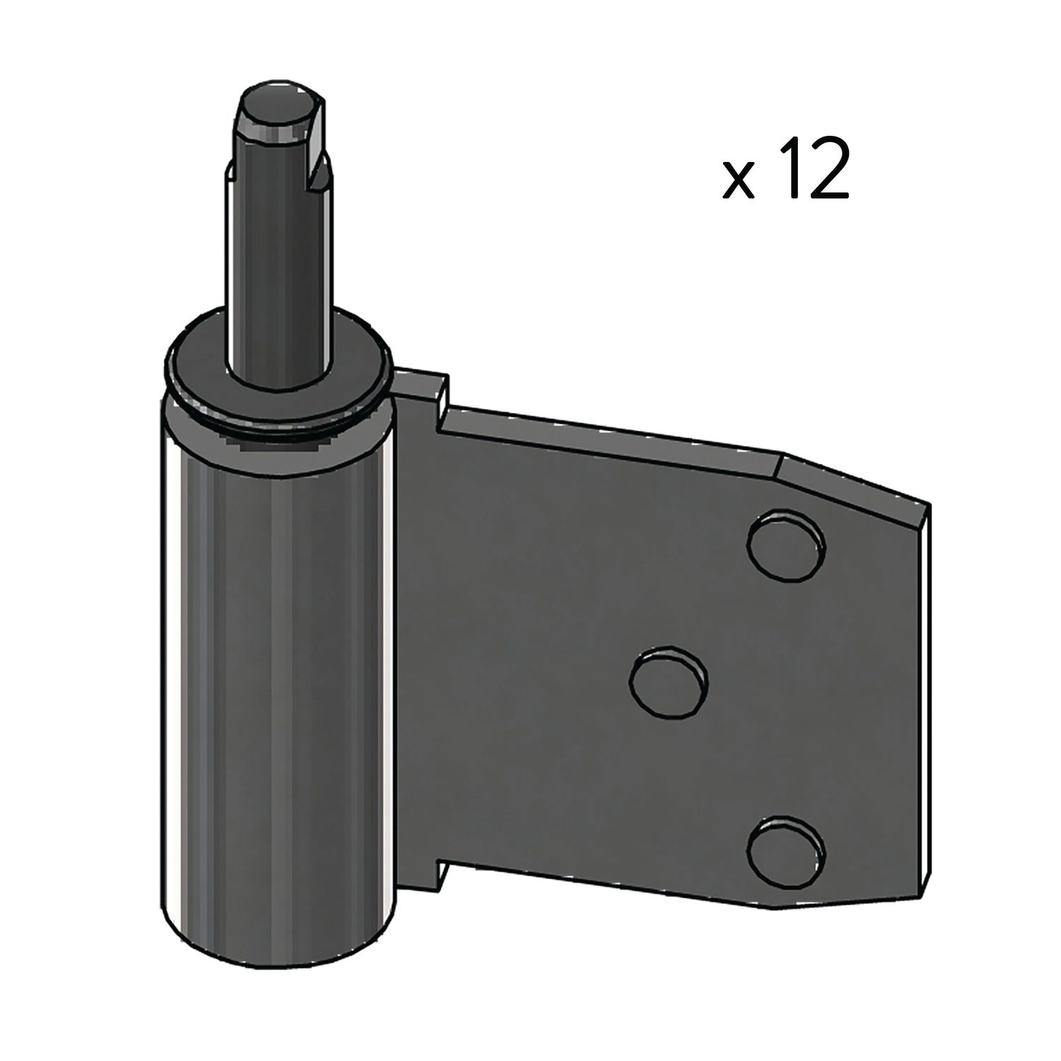 Bisagra universal para carpintería de madera, acero cincado blanco