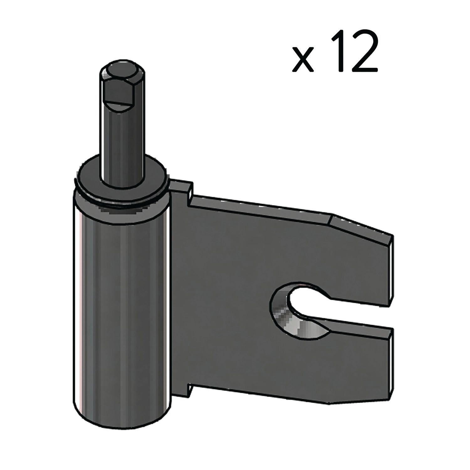 Bisagra universal para carpintería de madera, acero cincado blanco
