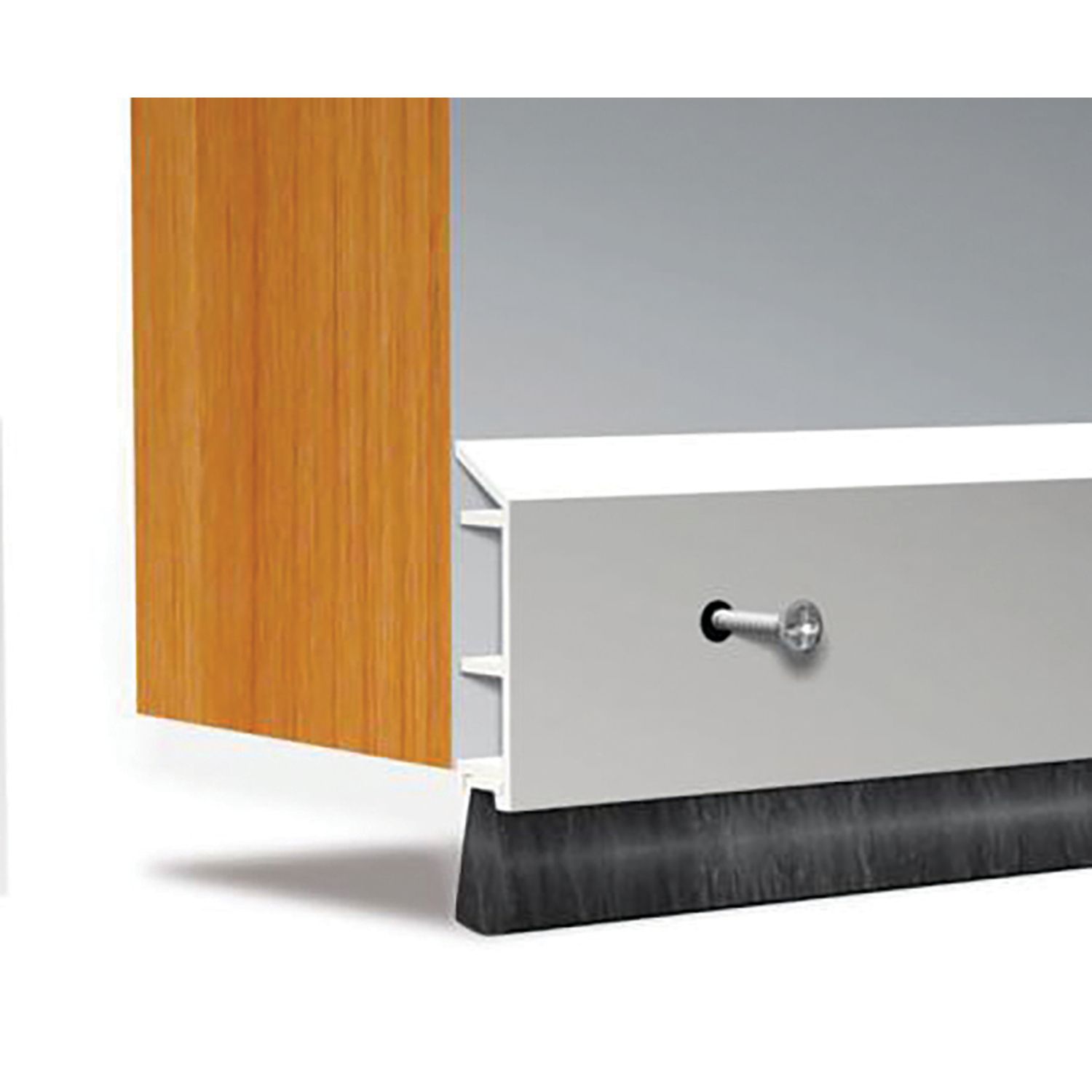 Perfil de PVC con cepillo pds-b - Blanco