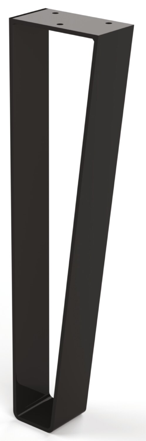 SOPORTE METÁLICO PLANO ACERO NEGRO H400