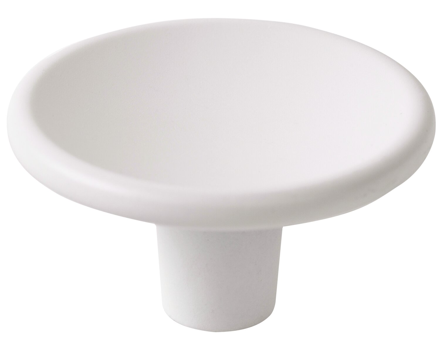 POMO DISCO D38MM ZAMAK BLANCO MATE