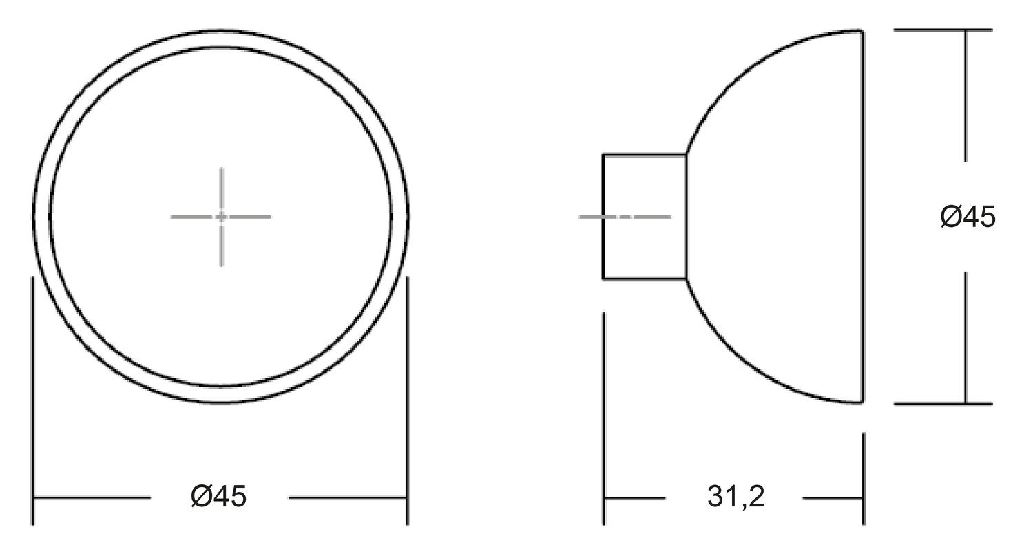 POMO BOL D45 NEGRO MATE-SAPELLI