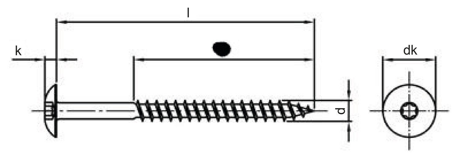 Tornillos de cabeza hueca torx ancha