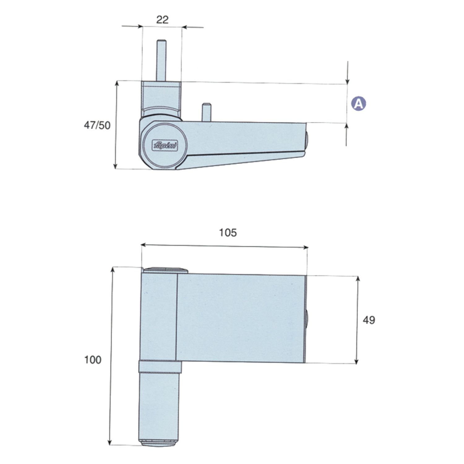 BISAGRA DE PERFIL DE PVC FLORENCE 105
