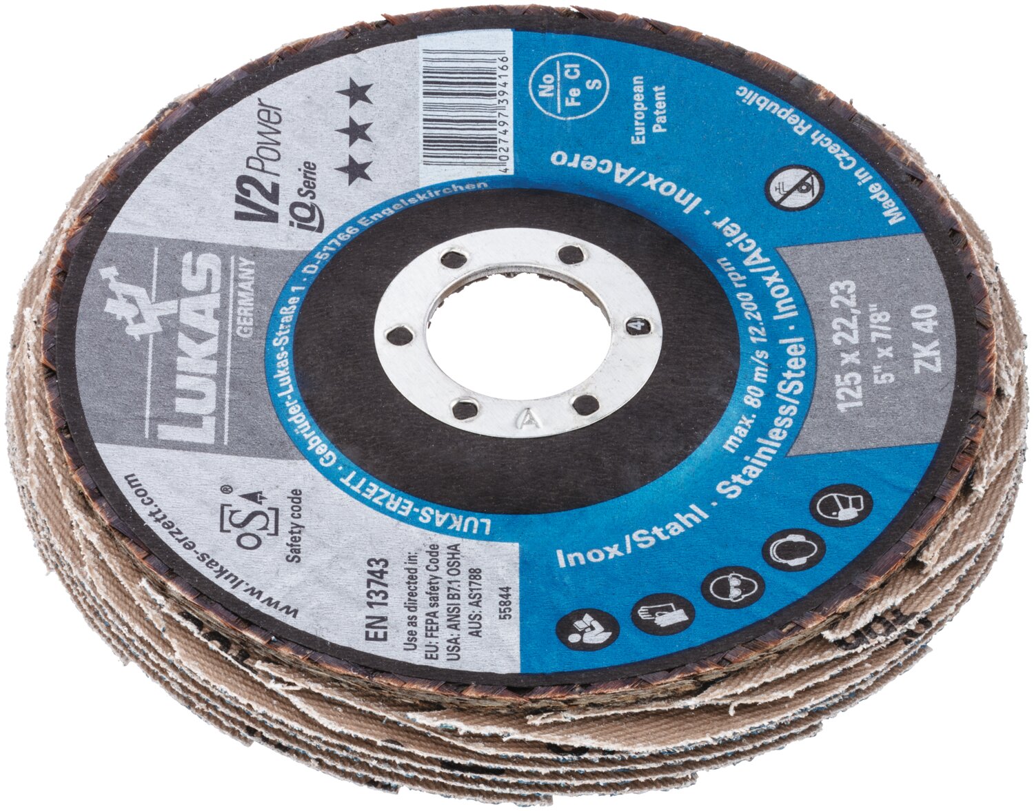 Disco de aleta de acero V2 Power Plato