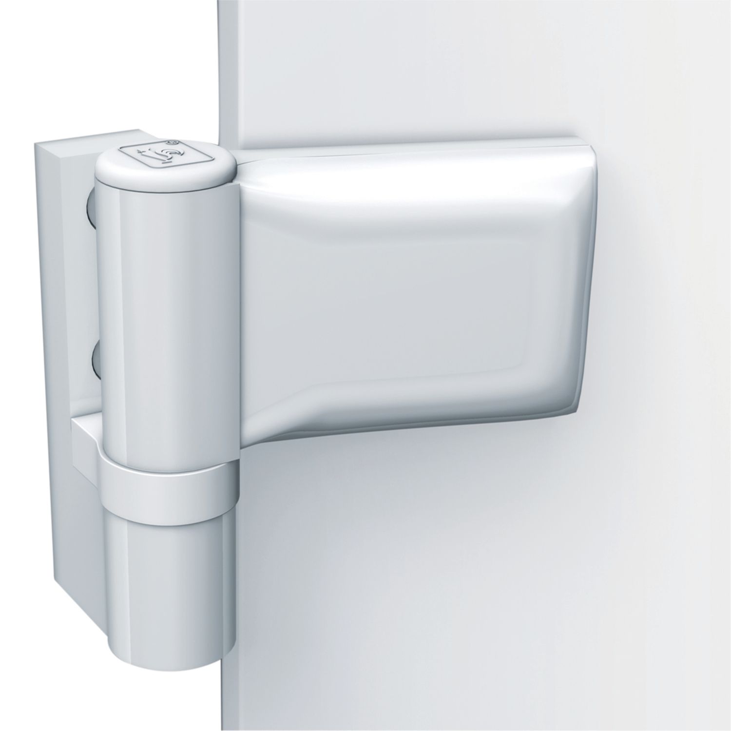 Bisagra universal para puertas de PVC