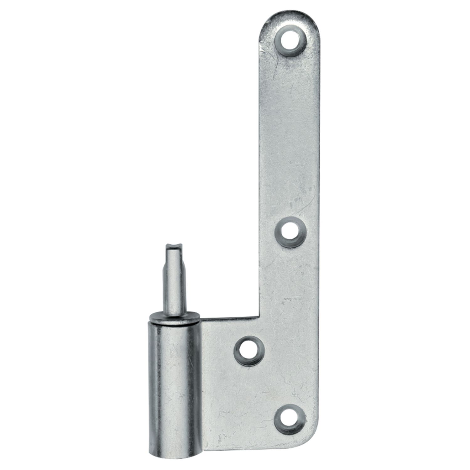 Bisagra universal para carpintería de madera, acero cincado blanco