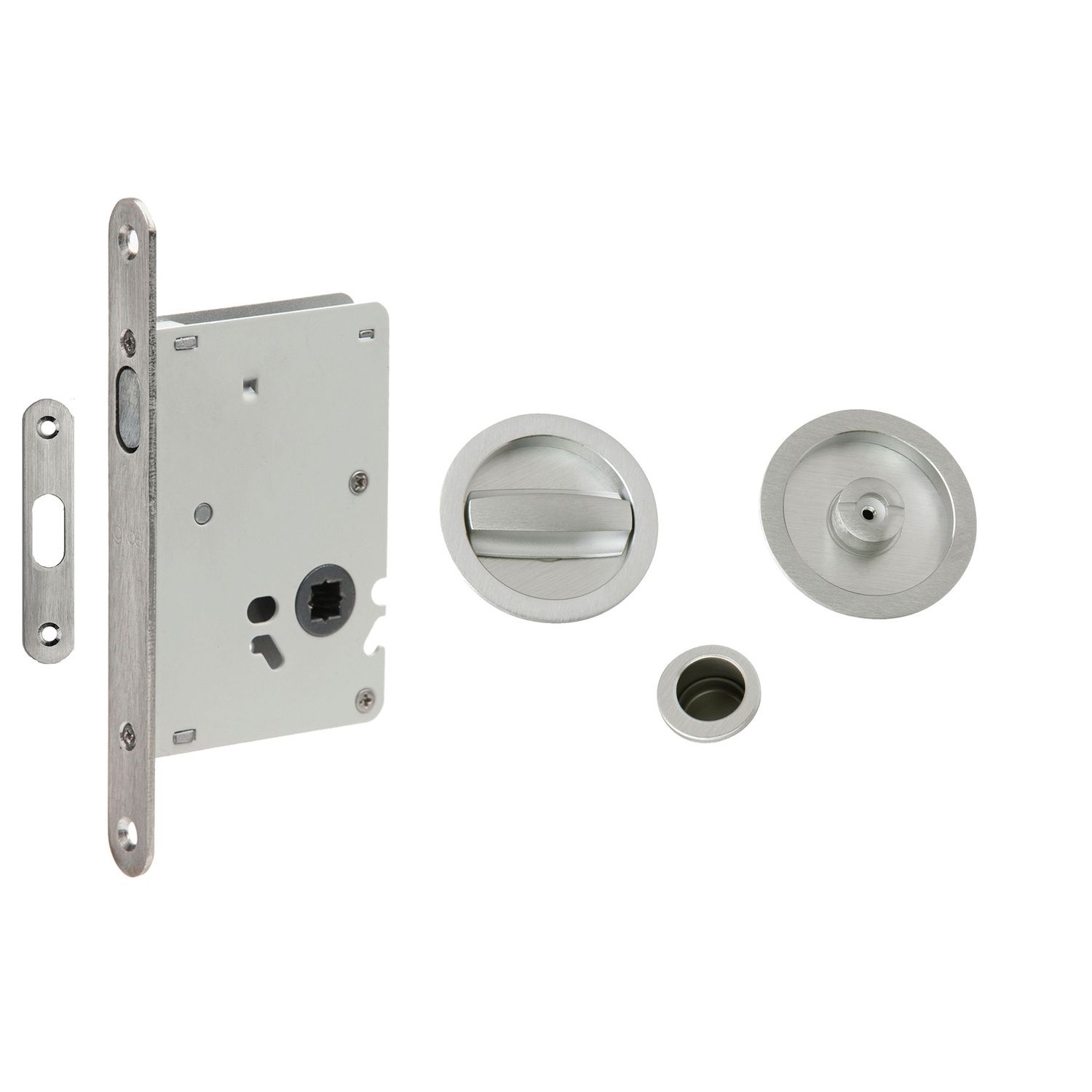 Juego de cerraduras para puertas correderas de WC Laura Cuenco redondo