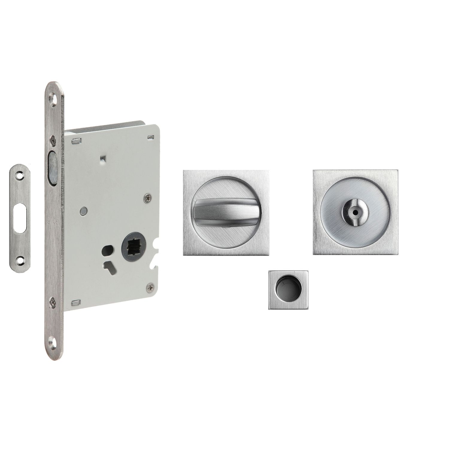 Juego de cerraduras para puertas correderas de WC Laura Cuenco cuadrado / redondo
