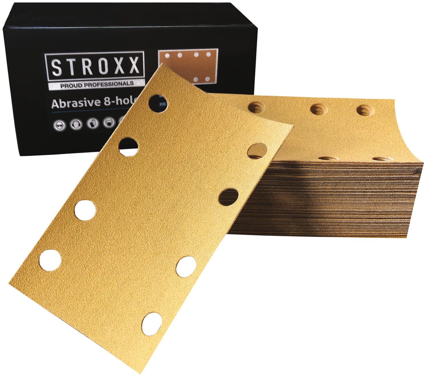 Hoja abrasiva de papel 81 x 133 mm / 8 agujeros