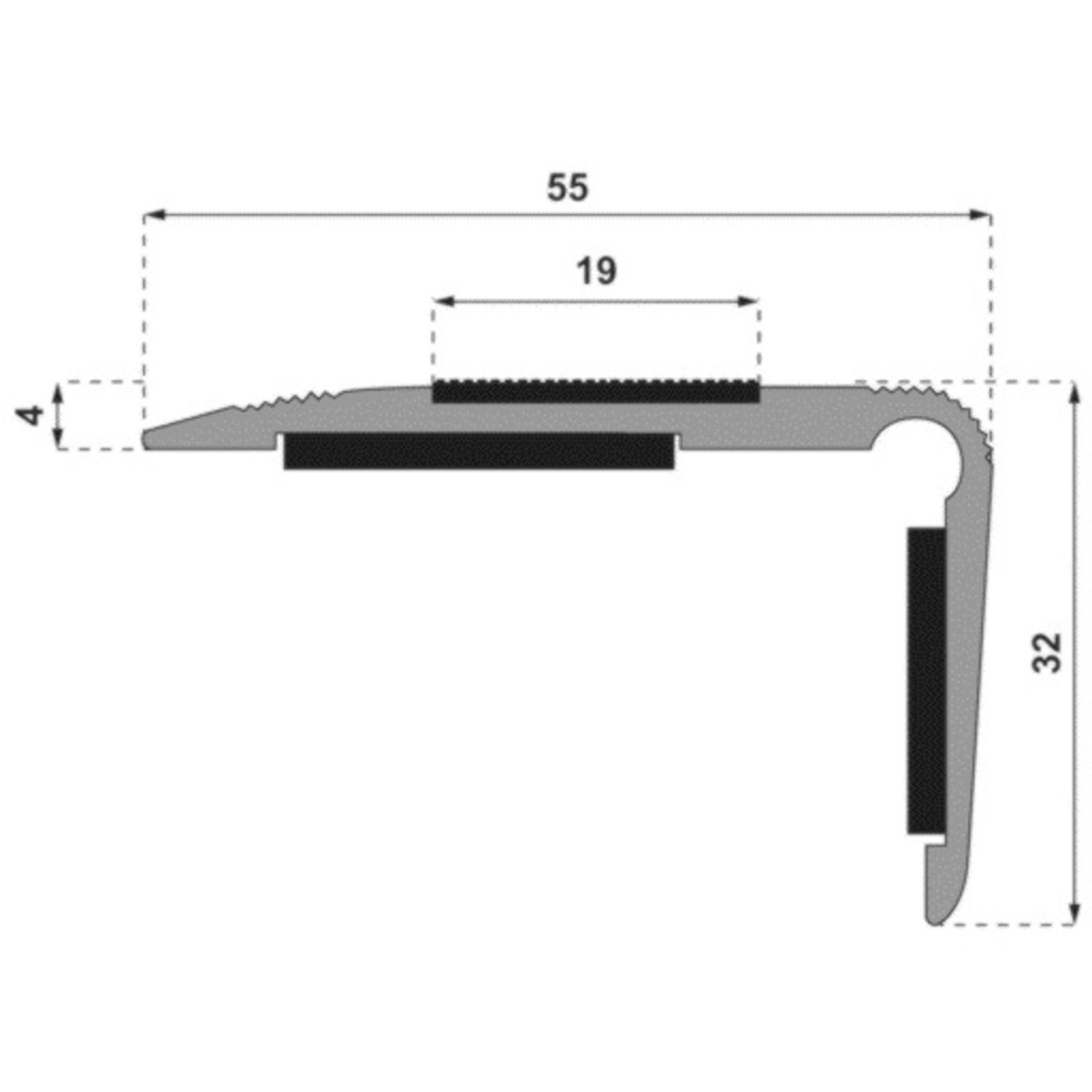 PASO ADHESIVO NIPEL 55X32 mm 300