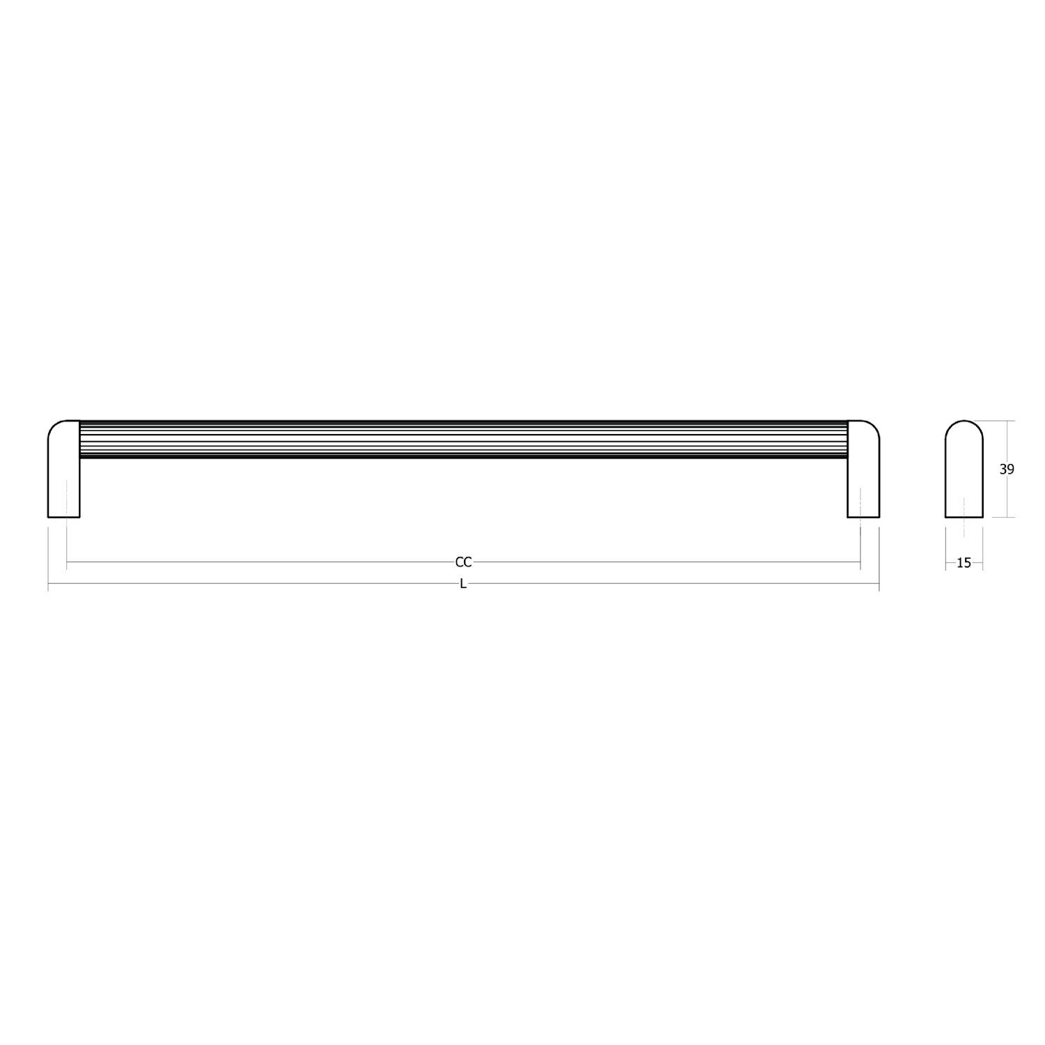 RISS MINI TIRADOR BLANCO MATE L207MM