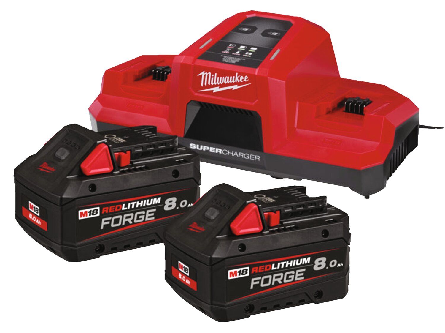 Pack 2 baterías + cargador doble 18 V