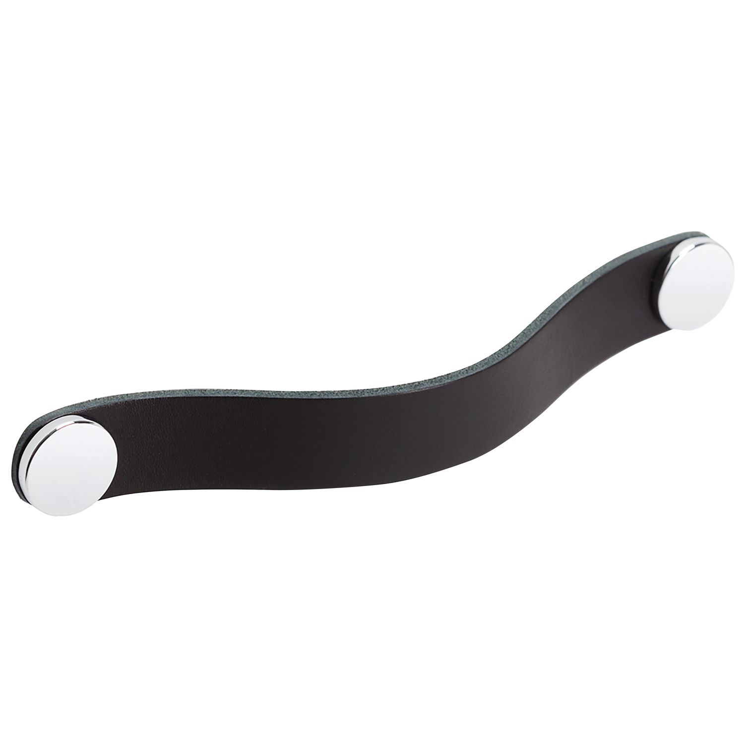 FLEXA ASA DE CUERO L182 NEGRO/CROMO