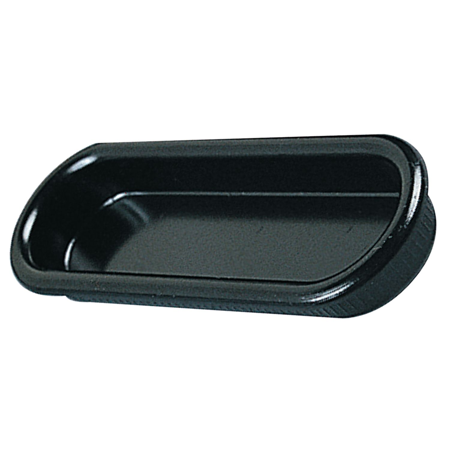 cubo oval de plástico negro 75x23x9