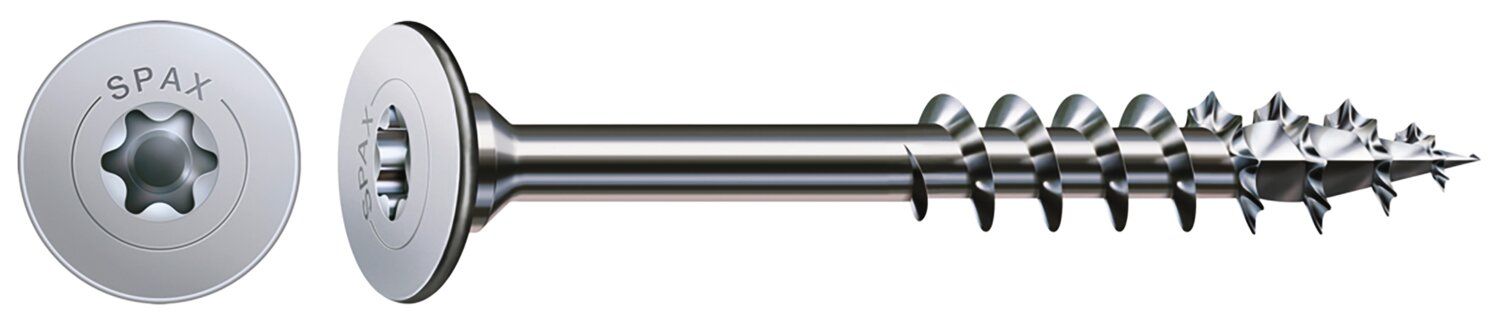Tornillo torx cabeza de disco plana SPAX Acero niquelado