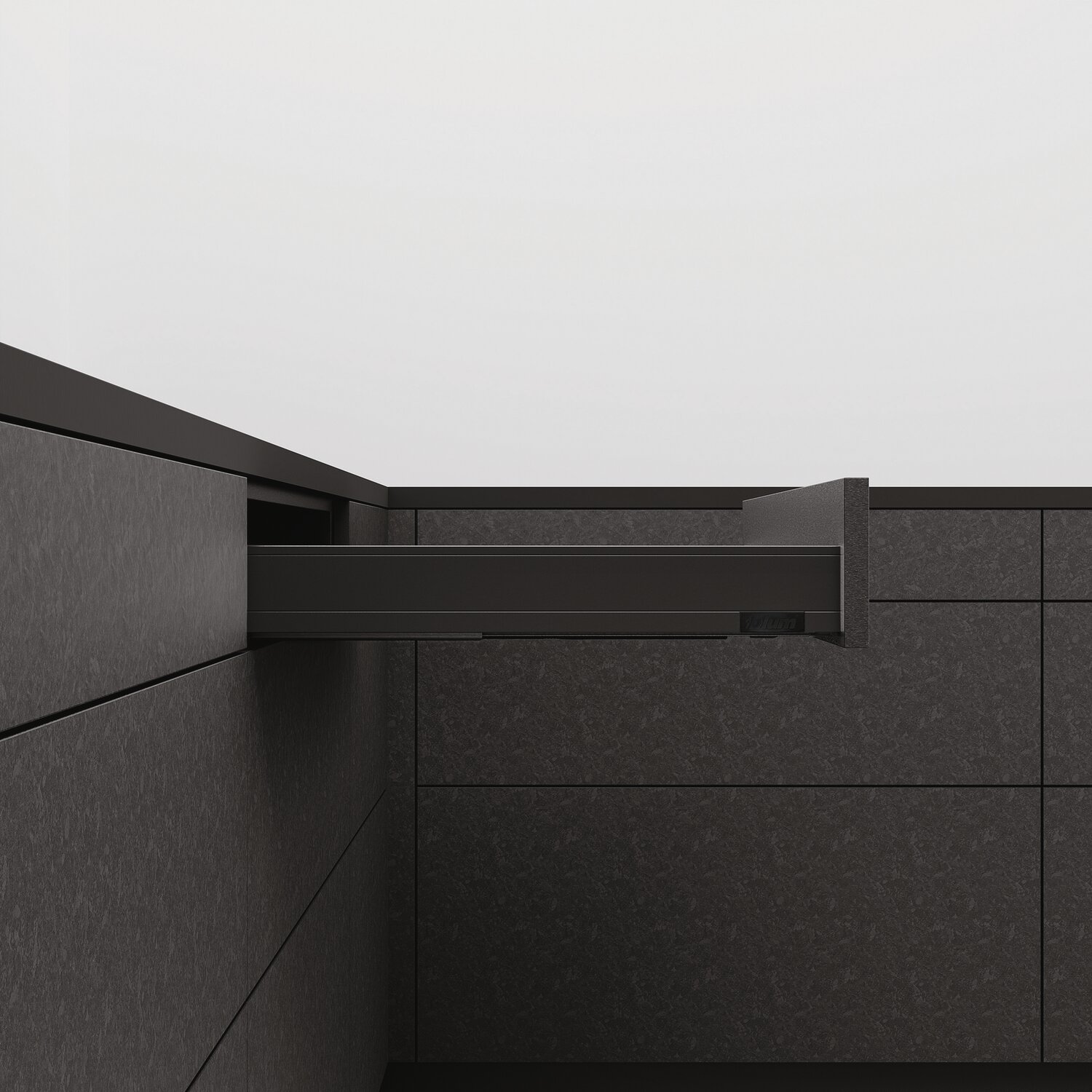 Kit de cajones LEGRABOX pure - Negro carbón mate - TIP-ON
