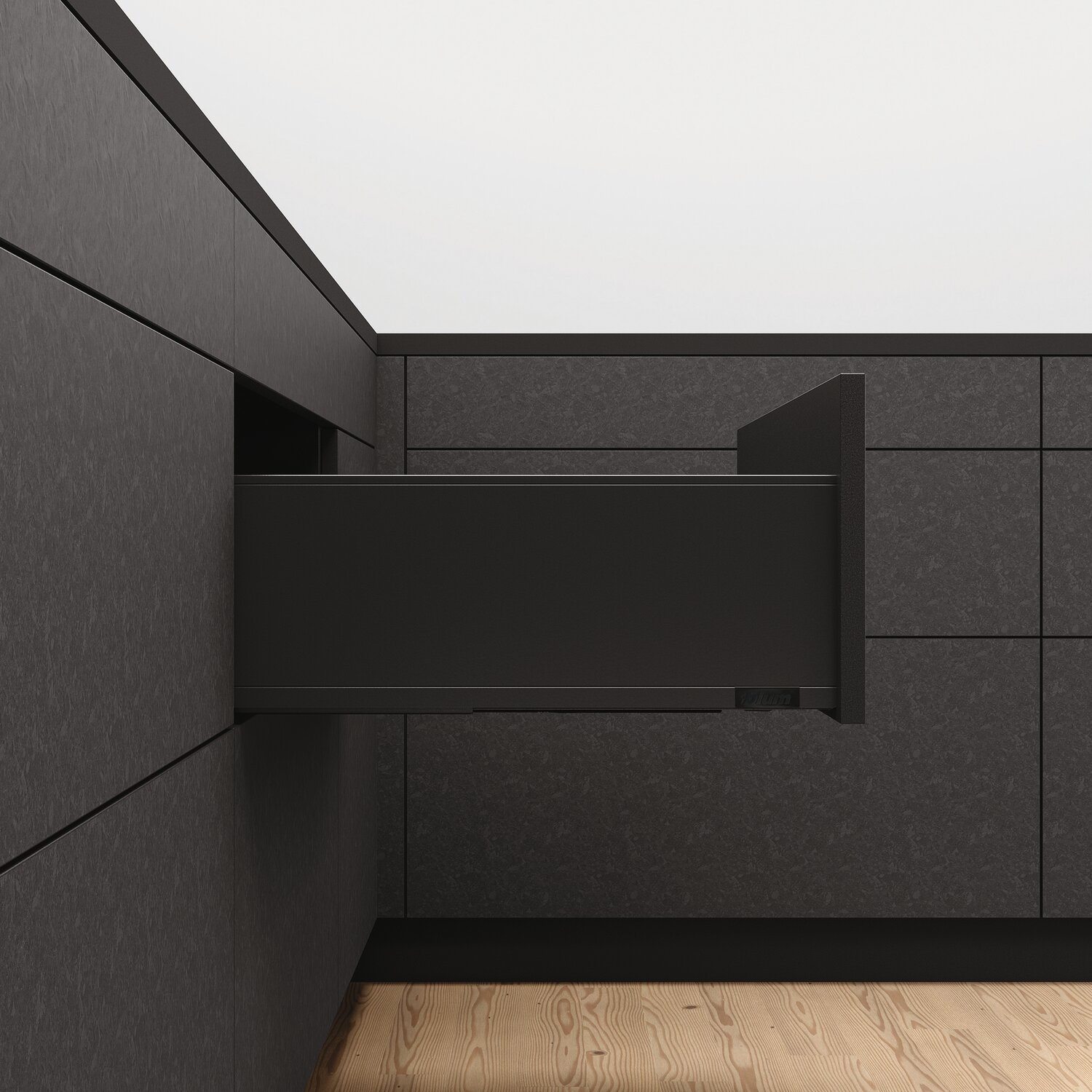 Kit de cajones LEGRABOX pure - Negro carbón mate - TIP-ON
