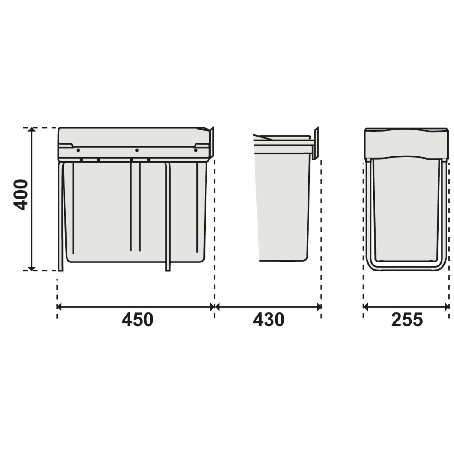 Cubo bajo fregadero de 30 L
