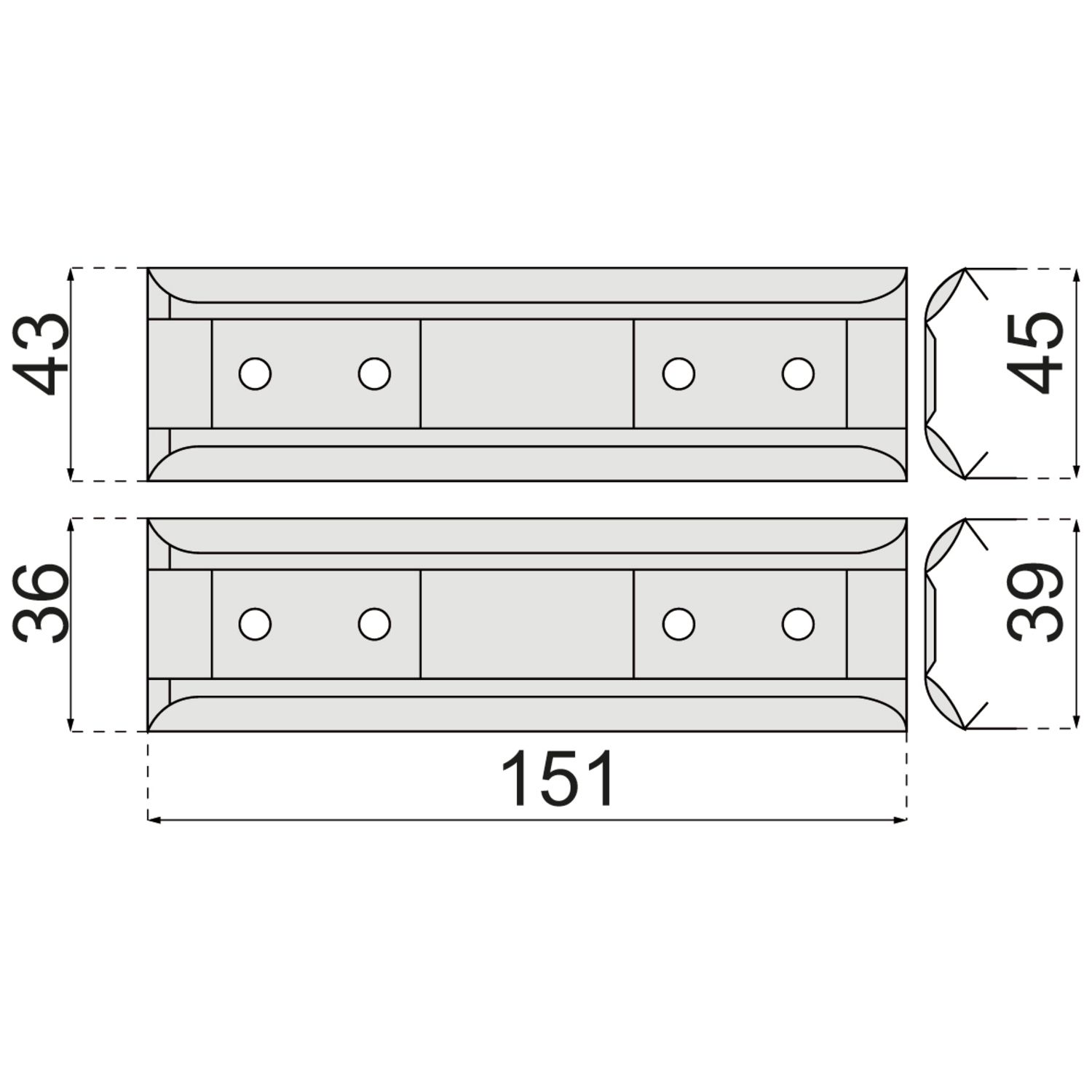 CORREDERA BACKSPLASH CAMA HT151MM ZG SET