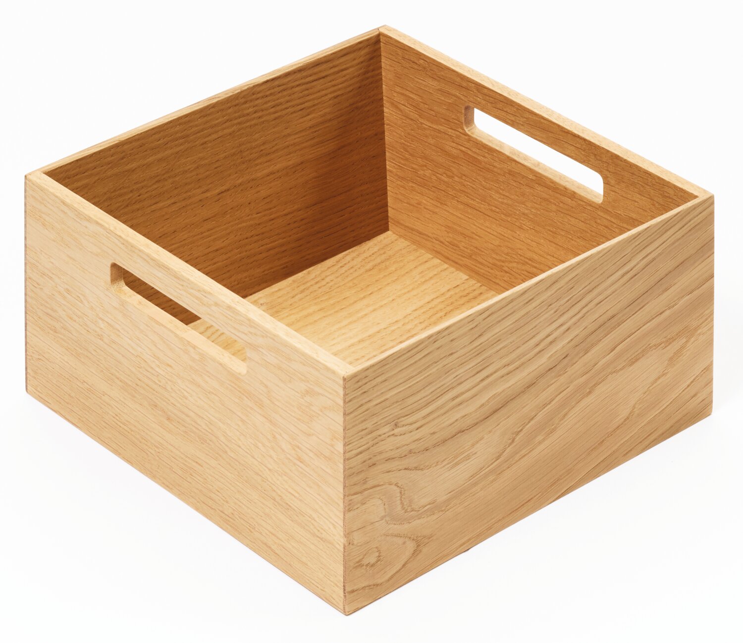 Caja cuadrada de madera con tiradores para cajonera LiniQ