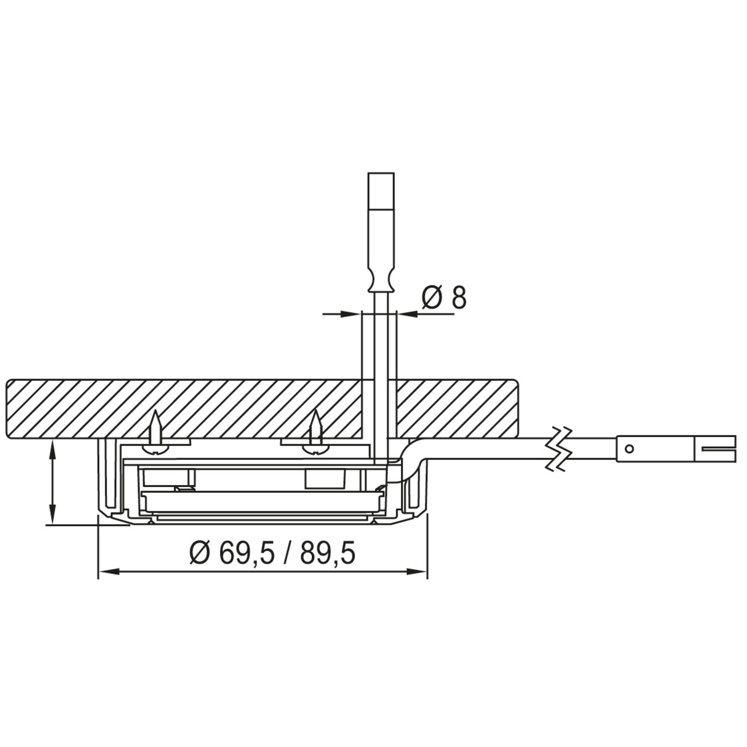 ANILLO ELEVADOR LED LD8001 D58