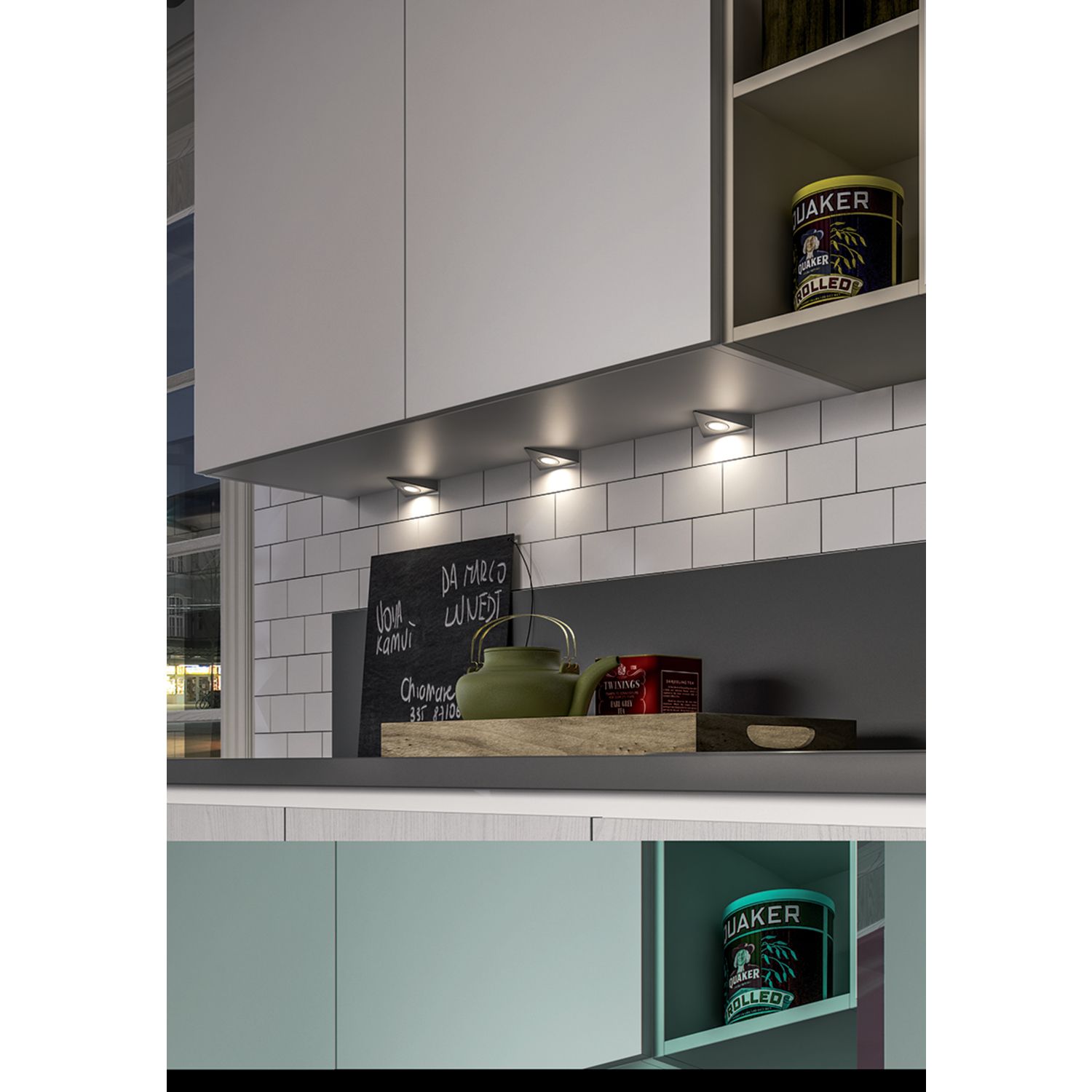 JUEGO DE 3 FOCOS LED BLUES 1.8W +TRANSFO