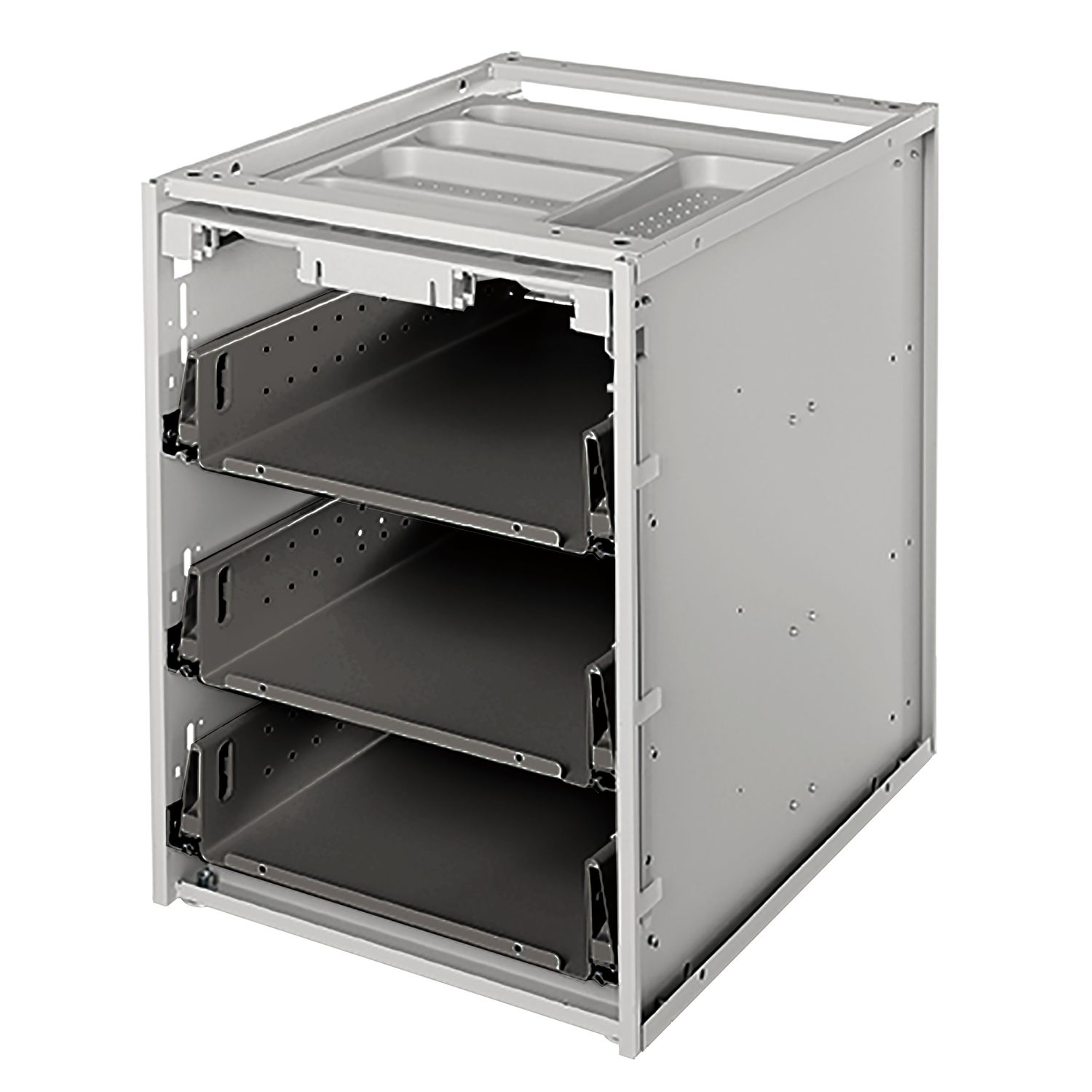 Pedestal de escritorio, completo, 3 cajones