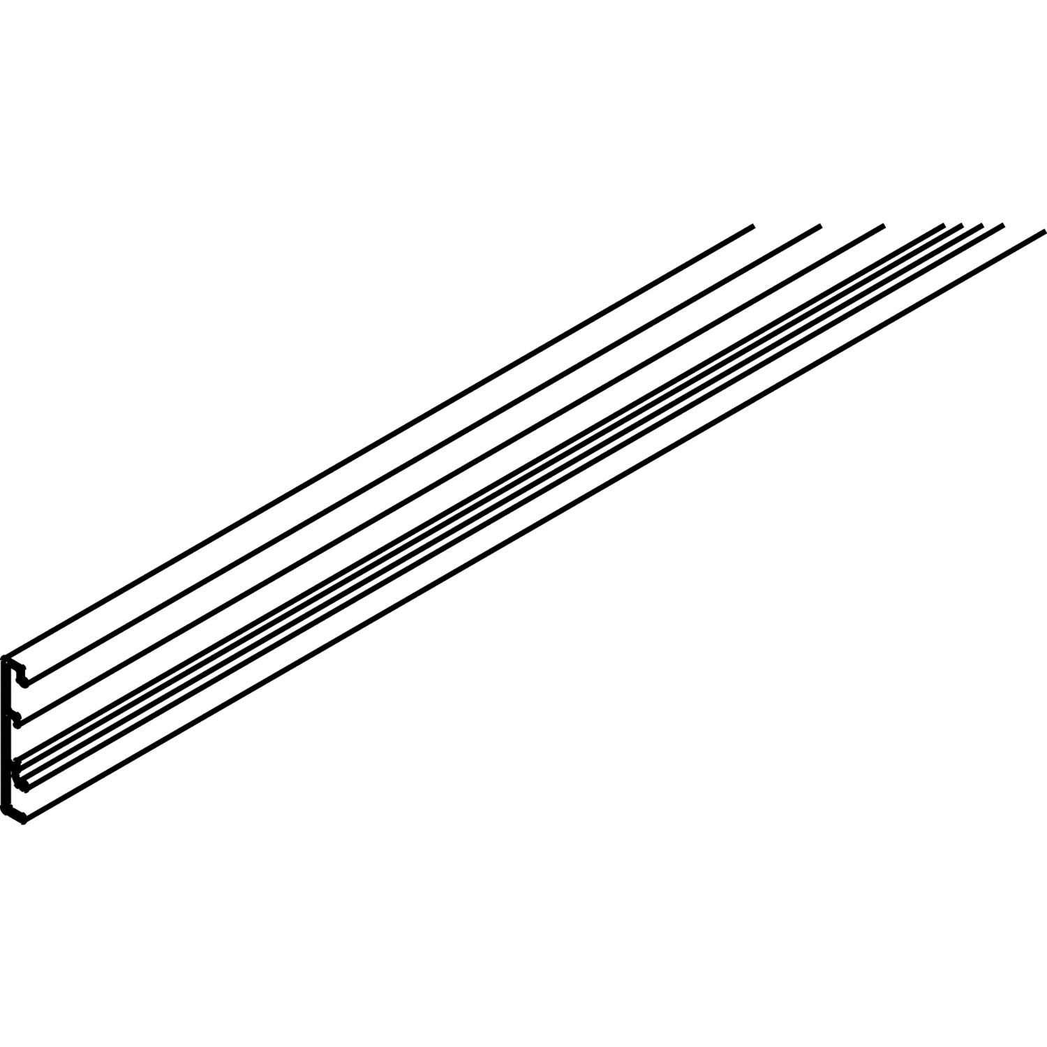 Riel con clip para montaje en pared o techo - 2 000