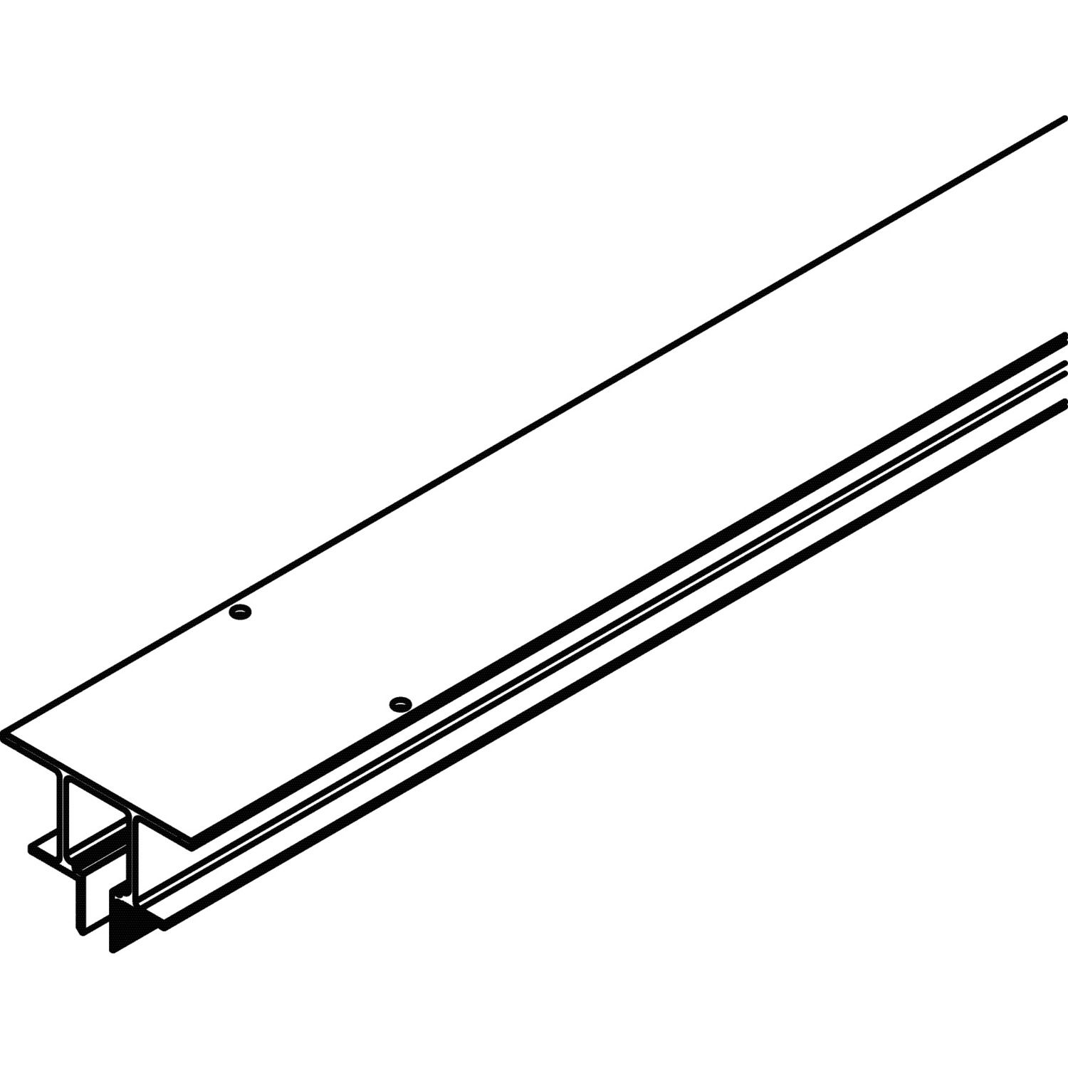 Carril Junior 80 B y 100 B para montaje empotrado en techo - 2 500