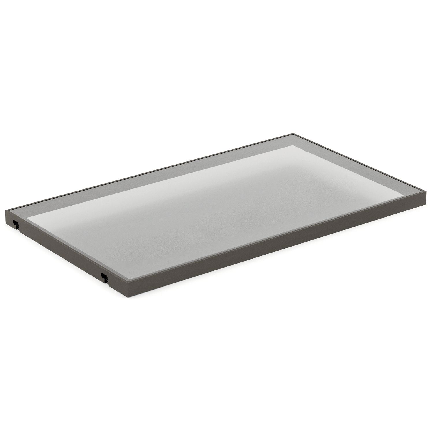 Estante fijo con marco de aluminio para cristal