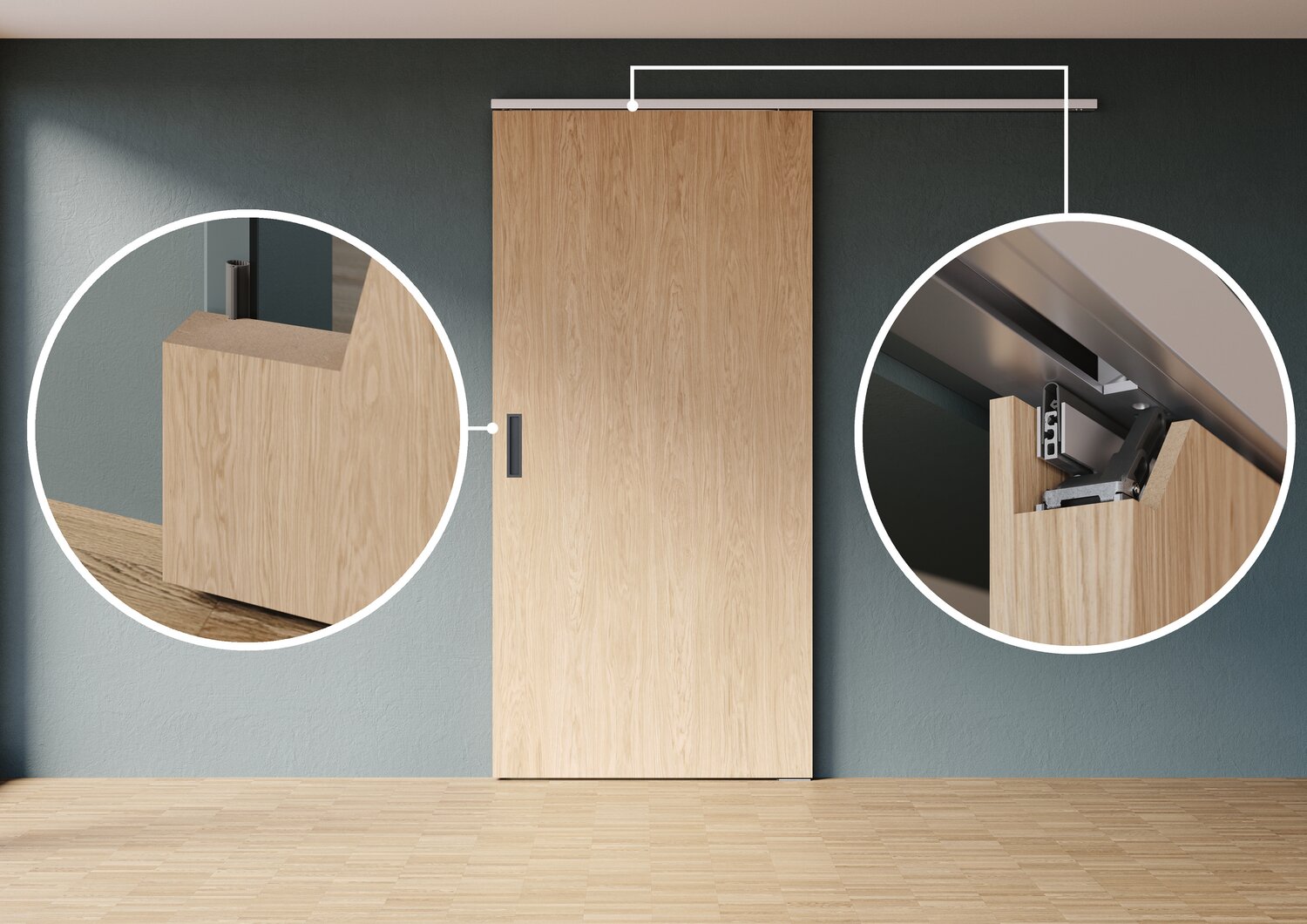 Embellecedor de madera de 1 puerta Hawa Porta 100 HMD y Porta 100 HMT Pocket Acoustics
