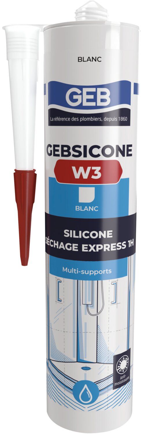 Sellador sanitario acético Gebsicone W3 Cartucho