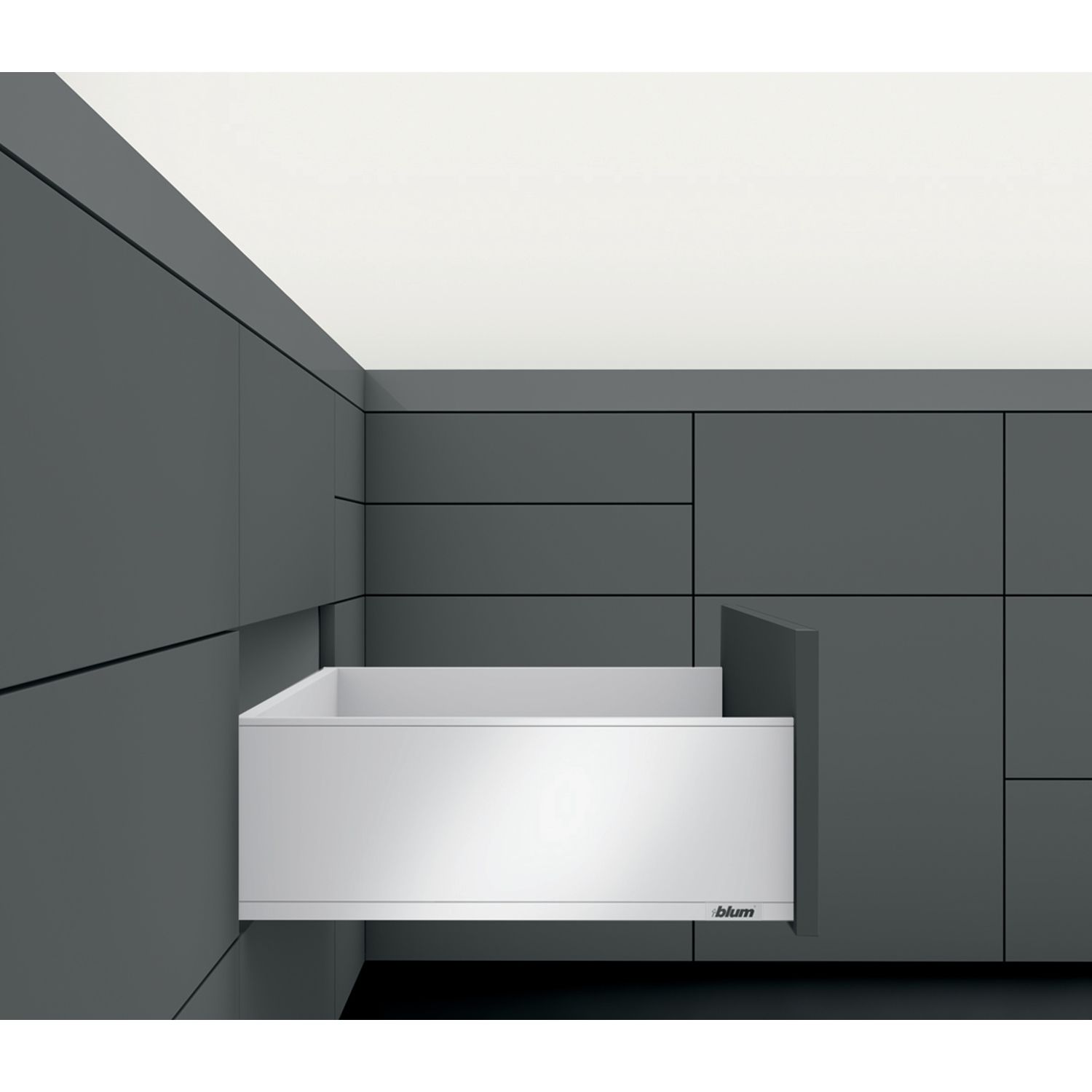 Kit de cajones LEGRABOX pure - Blanco seda mate - TIP-ON