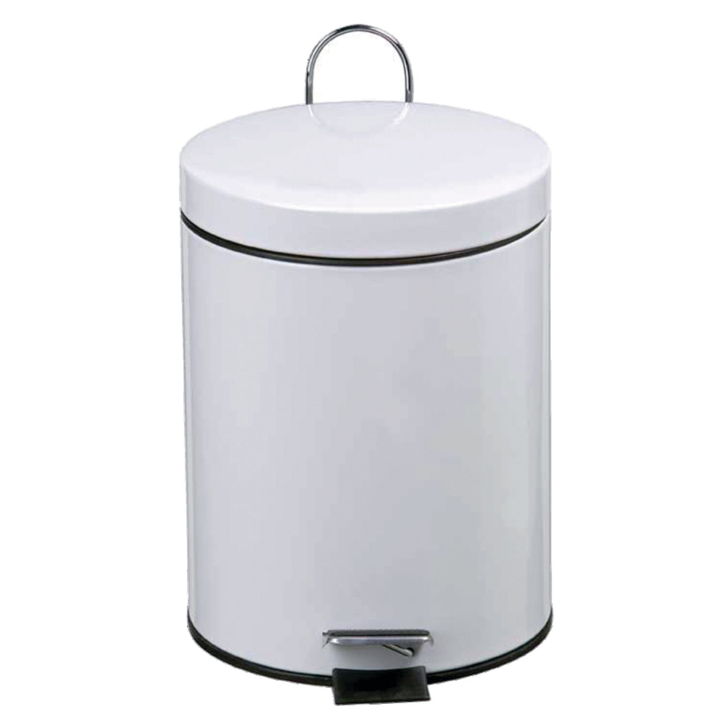 CUBO PEDAL BAÑERA 5L BLANCO