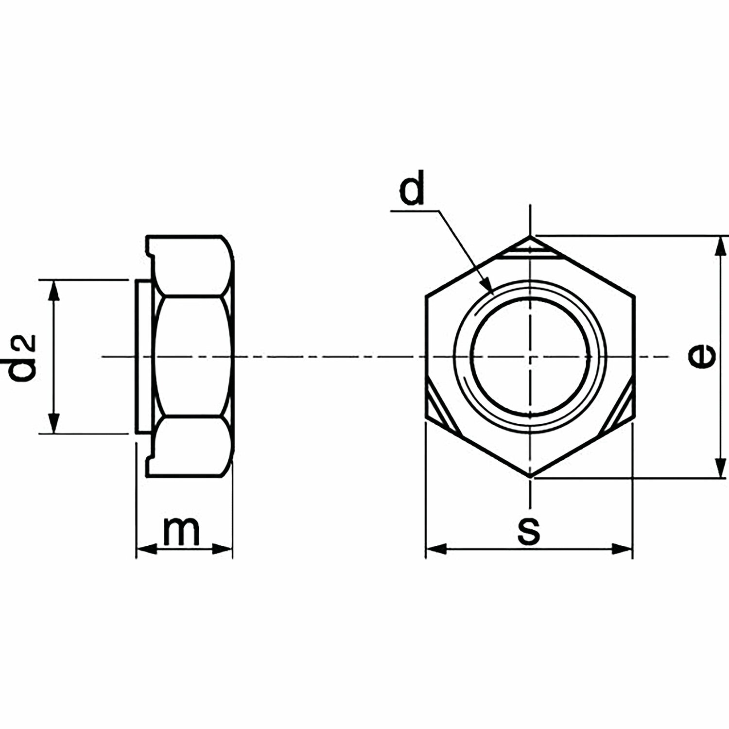 Tuerca hexagonal de soldadura