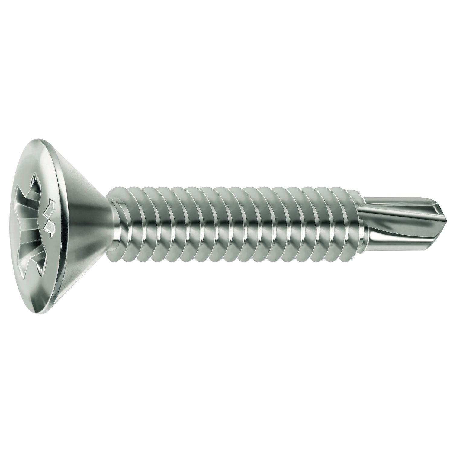 Tornillo autoperforante DRILLEX PVC, cabeza avellanada reducida Phillips