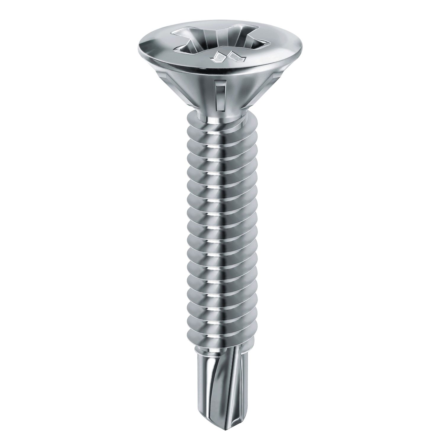 Tornillo autoperforante DRILLEX PVC, cabeza avellanada reducida Phillips