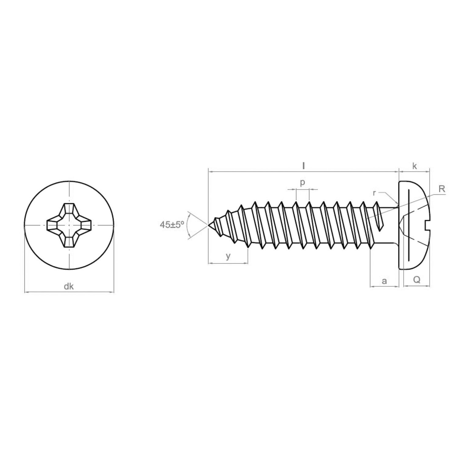 Tornillo de cabeza Phillips