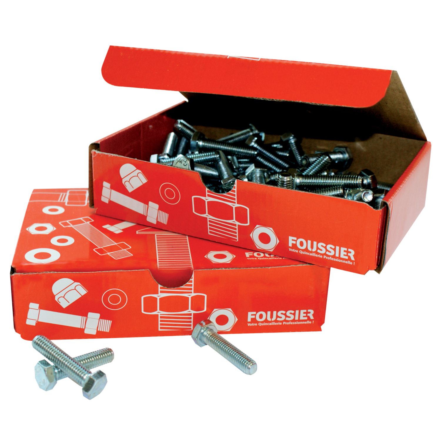 Tornillos metálicos, cabeza hexagonal, rosca completa