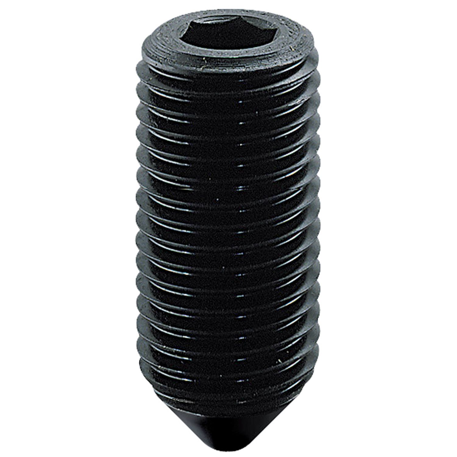 Tornillos metálicos sin cabeza con hexágono interior